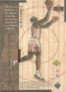 1998 Upper Deck Hardcourt - Jordan Holding Court Bronze #J25 Gary Payton / Michael Jordan Back