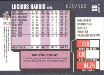 2002-03 Fleer Tradition - Crystal #93 Lucious Harris Back