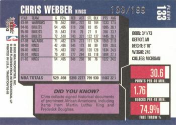 2002-03 Fleer Tradition - Crystal #133 Chris Webber Back