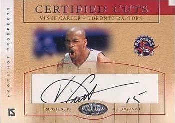2002-03 Hoops Hot Prospects - Certified Cuts #CC-VC Vince Carter Front