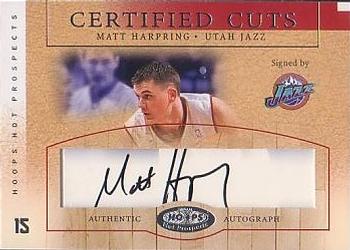 2002-03 Hoops Hot Prospects - Certified Cuts #CC-MH Matt Harpring Front