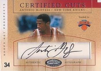 2002-03 Hoops Hot Prospects - Certified Cuts #CC-AM Antonio McDyess Front