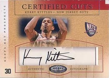 2002-03 Hoops Hot Prospects - Certified Cuts #CC-KK Kerry Kittles Front