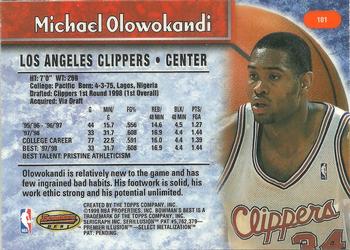 1998-99 Bowman's Best #101 Michael Olowokandi Back
