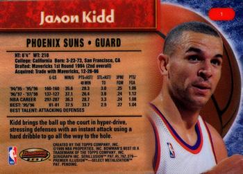 1998-99 Bowman's Best #1 Jason Kidd Back