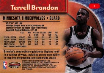 1998-99 Bowman's Best #4 Terrell Brandon Back