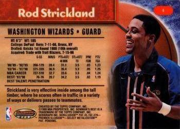 1998-99 Bowman's Best #6 Rod Strickland Back