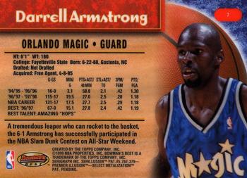 1998-99 Bowman's Best #7 Darrell Armstrong Back