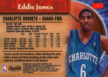 1998-99 Bowman's Best #9 Eddie Jones Back