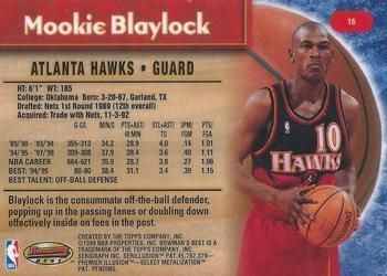 1998-99 Bowman's Best #16 Mookie Blaylock Back
