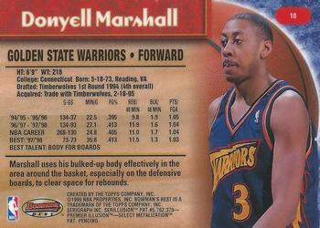 1998-99 Bowman's Best #18 Donyell Marshall Back