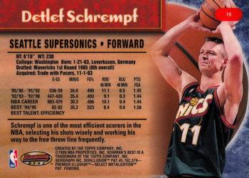1998-99 Bowman's Best #19 Detlef Schrempf Back