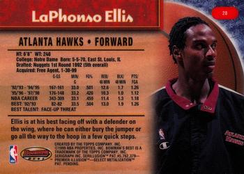 1998-99 Bowman's Best #28 Laphonso Ellis Back