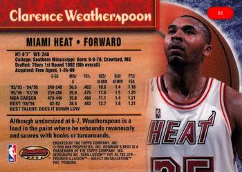 1998-99 Bowman's Best #61 Clarence Weatherspoon Back