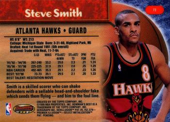 1998-99 Bowman's Best #72 Steve Smith Back