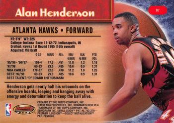 1998-99 Bowman's Best #87 Alan Henderson Back