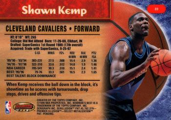 1998-99 Bowman's Best #89 Shawn Kemp Back