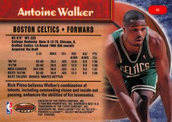 1998-99 Bowman's Best #90 Antoine Walker Back