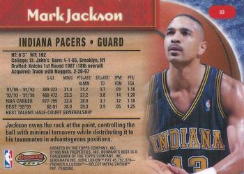 1998-99 Bowman's Best #93 Mark Jackson Back