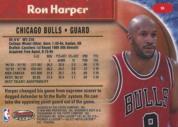 1998-99 Bowman's Best #96 Ron Harper Back