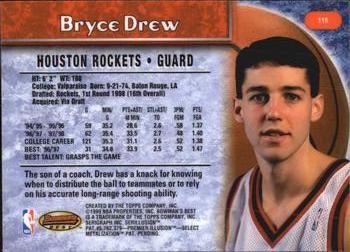 1998-99 Bowman's Best #116 Bryce Drew Back