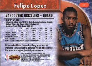 1998-99 Bowman's Best #122 Felipe Lopez Back