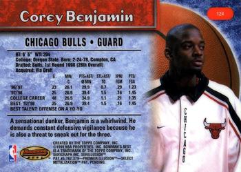 1998-99 Bowman's Best #124 Corey Benjamin Back