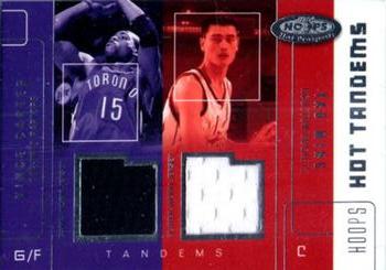 2002-03 Hoops Hot Prospects - Hot Tandems #VC-YM Vince Carter / Yao Ming Front