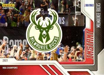 2020-21 Panini Instant NBA Milwaukee Bucks Champions Limited Edition #1 Milwaukee Bucks Logo Front