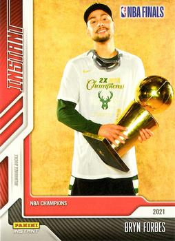 2020-21 Panini Instant NBA Milwaukee Bucks Champions Limited Edition #8 Bryn Forbes Front