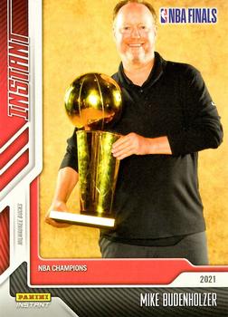 2020-21 Panini Instant NBA Milwaukee Bucks Champions Limited Edition #19 Mike Budenholzer Front