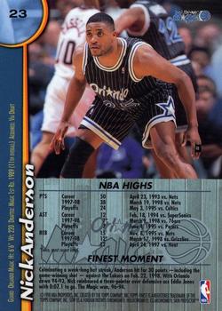 1998-99 Finest #23 Nick Anderson Back