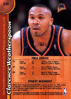 1998-99 Finest #26 Clarence Weatherspoon Back