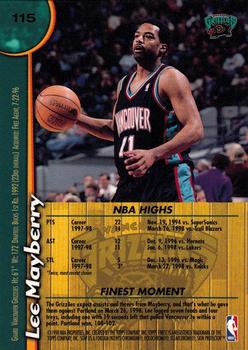 1998-99 Finest #115 Lee Mayberry Back