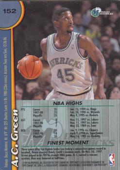 1998-99 Finest #152 A.C. Green Back