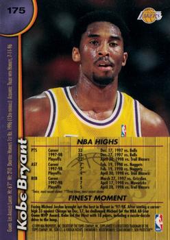 1998-99 Finest #175 Kobe Bryant Back