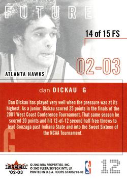 2002-03 Hoops Stars - Future Stars #14 FS Dan Dickau Back
