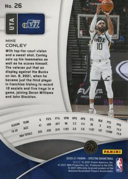 2020-21 Panini Spectra #26 Mike Conley Back