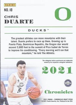 2021 Panini Chronicles Draft Picks #18 Chris Duarte Back