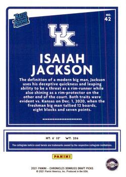 2021 Panini Chronicles Draft Picks #42 Isaiah Jackson Back