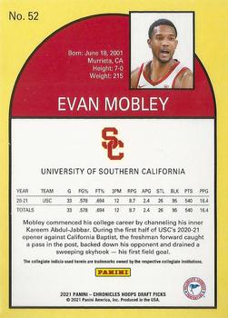 2021 Panini Chronicles Draft Picks #52 Evan Mobley Back