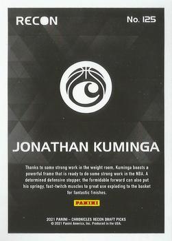 2021 Panini Chronicles Draft Picks #125 Jonathan Kuminga Back