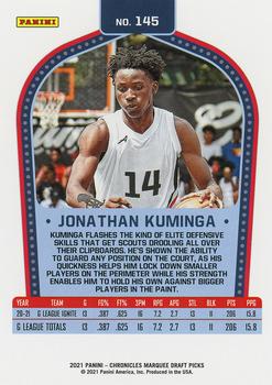 2021 Panini Chronicles Draft Picks #145 Jonathan Kuminga Back