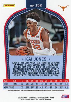 2021 Panini Chronicles Draft Picks #152 Kai Jones Back