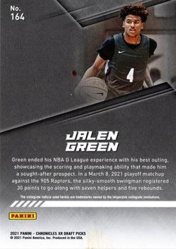 2021 Panini Chronicles Draft Picks #164 Jalen Green Back