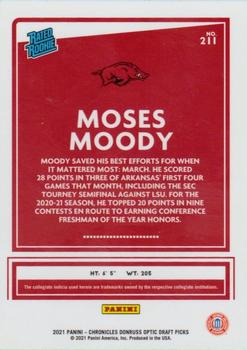 2021 Panini Chronicles Draft Picks #211 Moses Moody Back