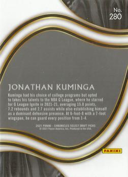 2021 Panini Chronicles Draft Picks #280 Jonathan Kuminga Back