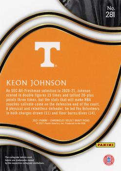 2021 Panini Chronicles Draft Picks #281 Keon Johnson Back