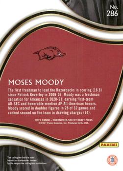 2021 Panini Chronicles Draft Picks #286 Moses Moody Back