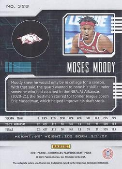 2021 Panini Chronicles Draft Picks #328 Moses Moody Back